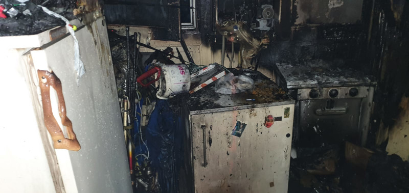Incendiu pe strada Traian Lalescu din Reşiţa, din cauza unui scurtcircuit