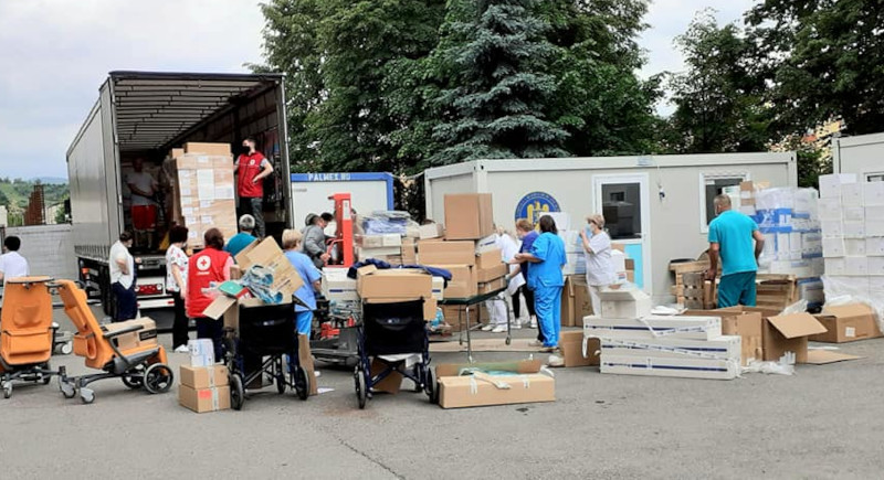 Mai multe secții ale Spitalului Județean Reșița au primit donații din Elveția