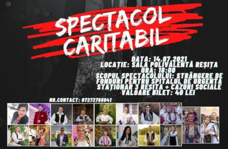Spectacol caritabil pentru strângerea de fonduri destinate renovării Staționarului III din Reșița