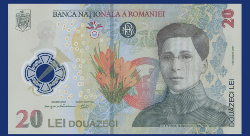 Din 1 decembrie, BNR lansează în circulaţie bancnota de 20 de lei, pe care va apărea Ecaterina Teodoroiu