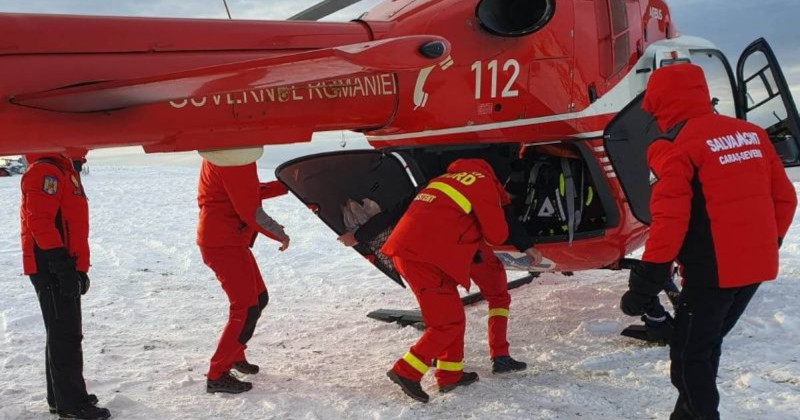 Încă un accident pe Muntele Mic. Elicopterul SMURD de la Caransebeş a transportat victima la spital 1 accident nordica 1
