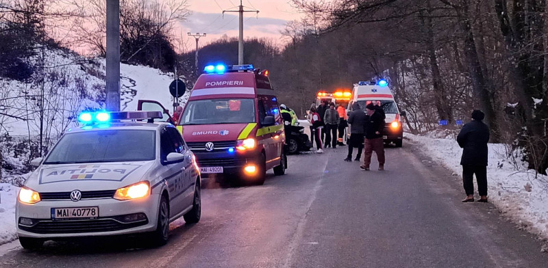Accident de circulație la ieșirea din Lupac 1 accident Lupac