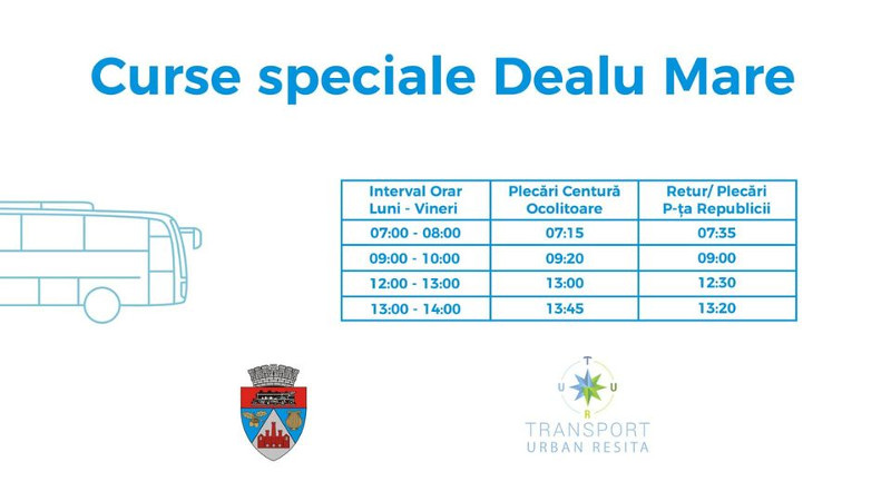 Reşiţenii din Dealu Mare vor beneficia de transport public de pe centura ocolitoare a municipiului 2 program autobuy
