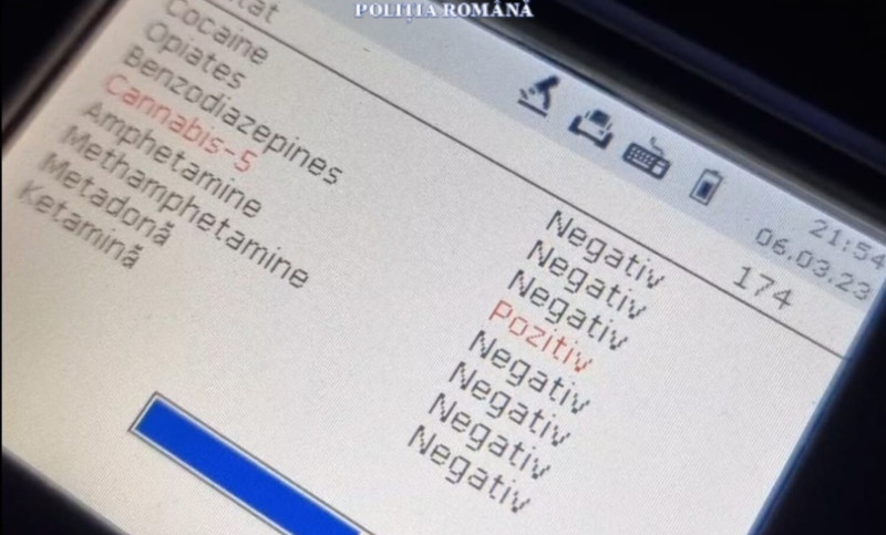 Trei șoferi reșițeni sunt cercetați după ce au ieșit pozitivi la cannabis, cocaină, amfetamină și metamfetamină 1 testare droguri