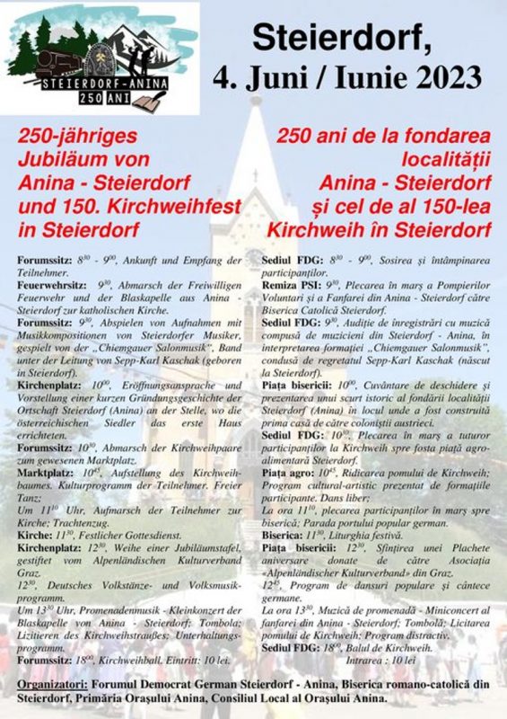 Orașul Anina împlineste 250 de ani de existenţă 2 program anina