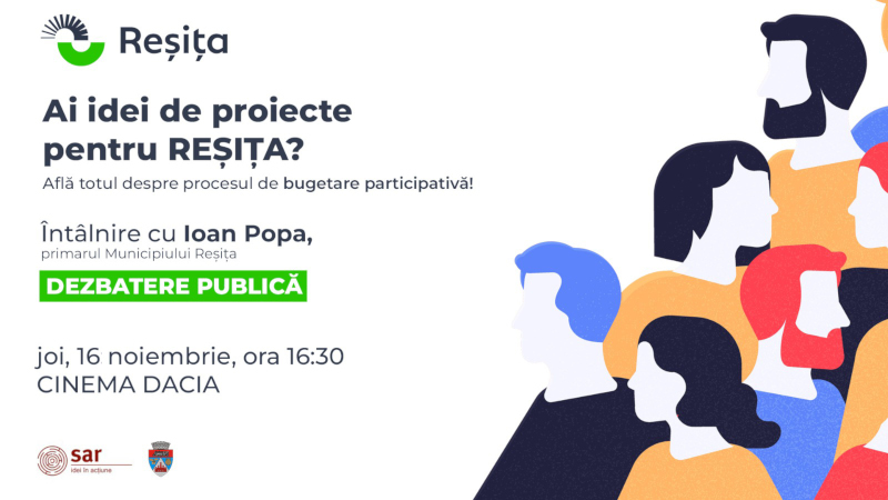 Întâlnire cu primarul Reșiței, Ioan Popa, la Cinematograful Dacia 1 bugetare